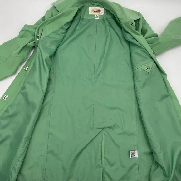 Talbots Womens Sage Green Toggle Button Rain Jacket Coat Size M - Picture 13 of 13